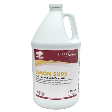 Theochem LEMON SUDS - 4/1 GL CASE, Manual Dishwashing Liquid, 4PK 100460-99990-7G